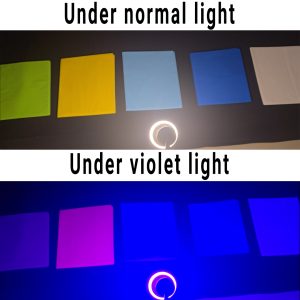 Color Experiment under violet light