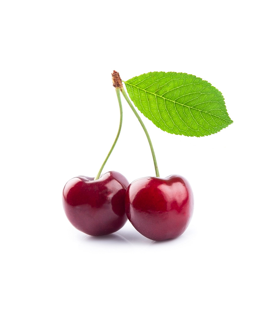 two-cherries-with-a-green-leaf